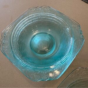 Set of 5, Madrid Depression Glass Bowls